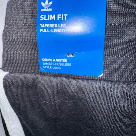NWT Adidas Men’s Black and White 3- Stripe Pants Size Medium - Picture 4 of 7